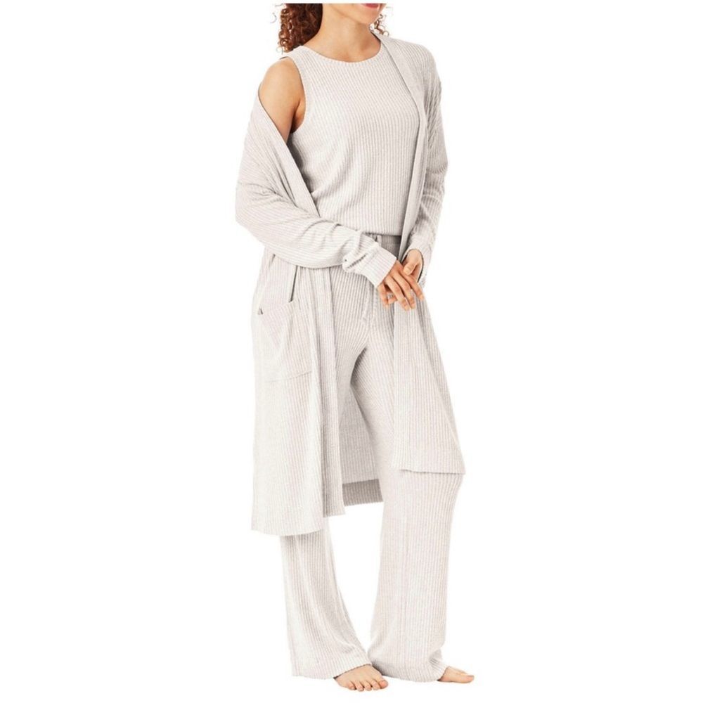 XXL Member's Mark Ladies 3 Piece Ribbed Lounge Set